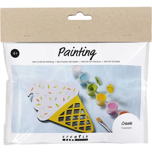 Mini Craft Kit Painting Wooden Ice Cream Cone