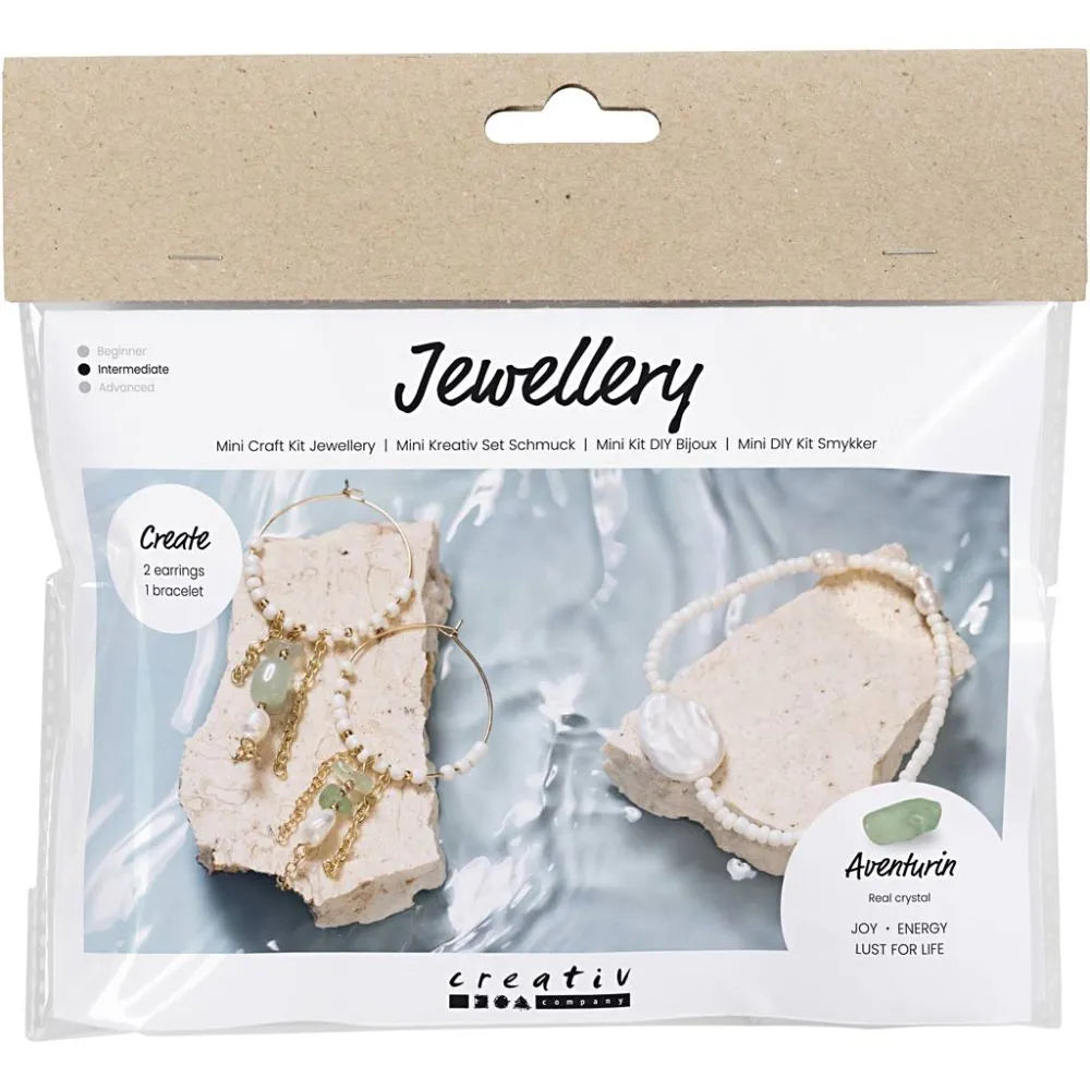 Mini Craft Kit Jewellery Aventurine Mix Bracelet And Earrings