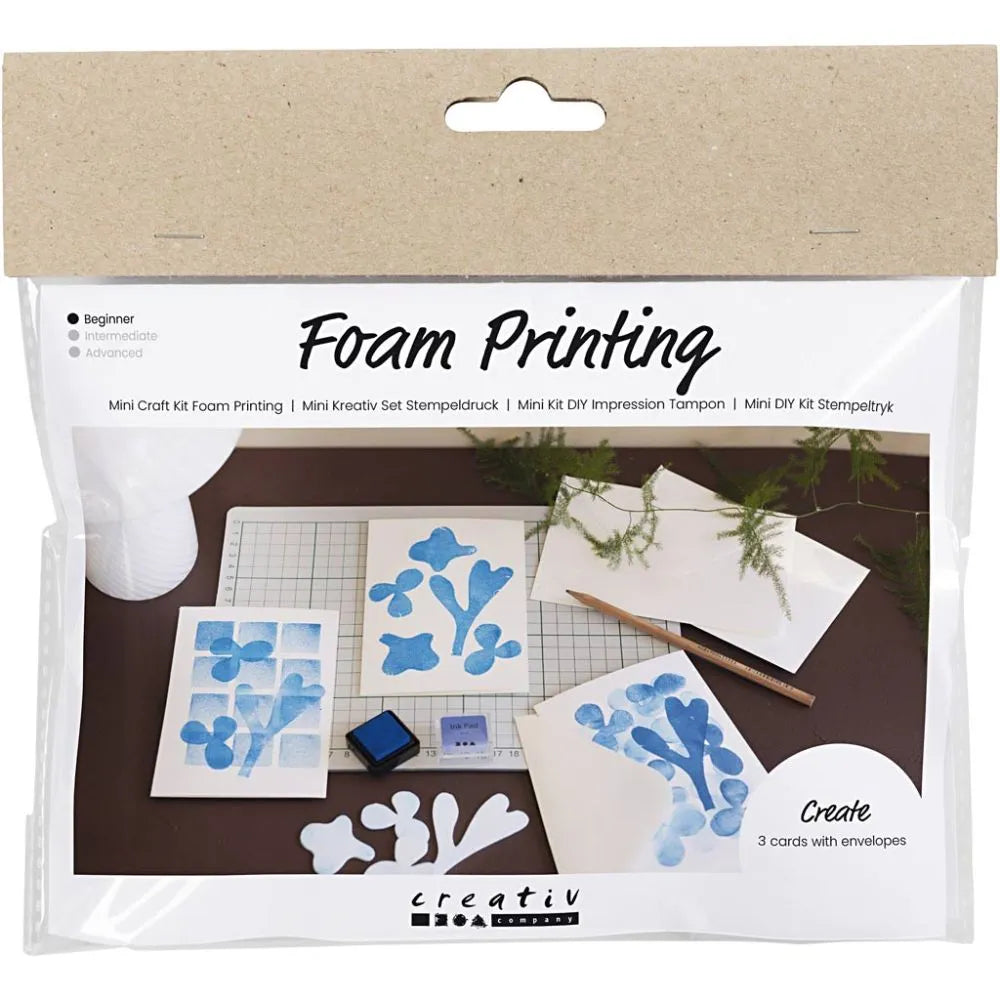 Mini Craft Kit Foam Printing - Card With Design