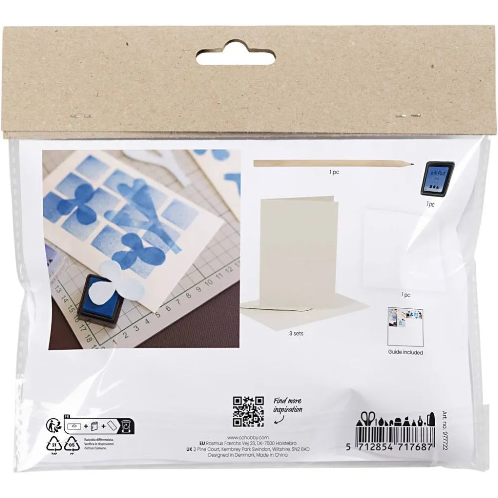 Mini Craft Kit Foam Printing - Card With Design