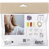 Craft Kit Jewellery Necklace And Earrings - Royal Blue & Fruits