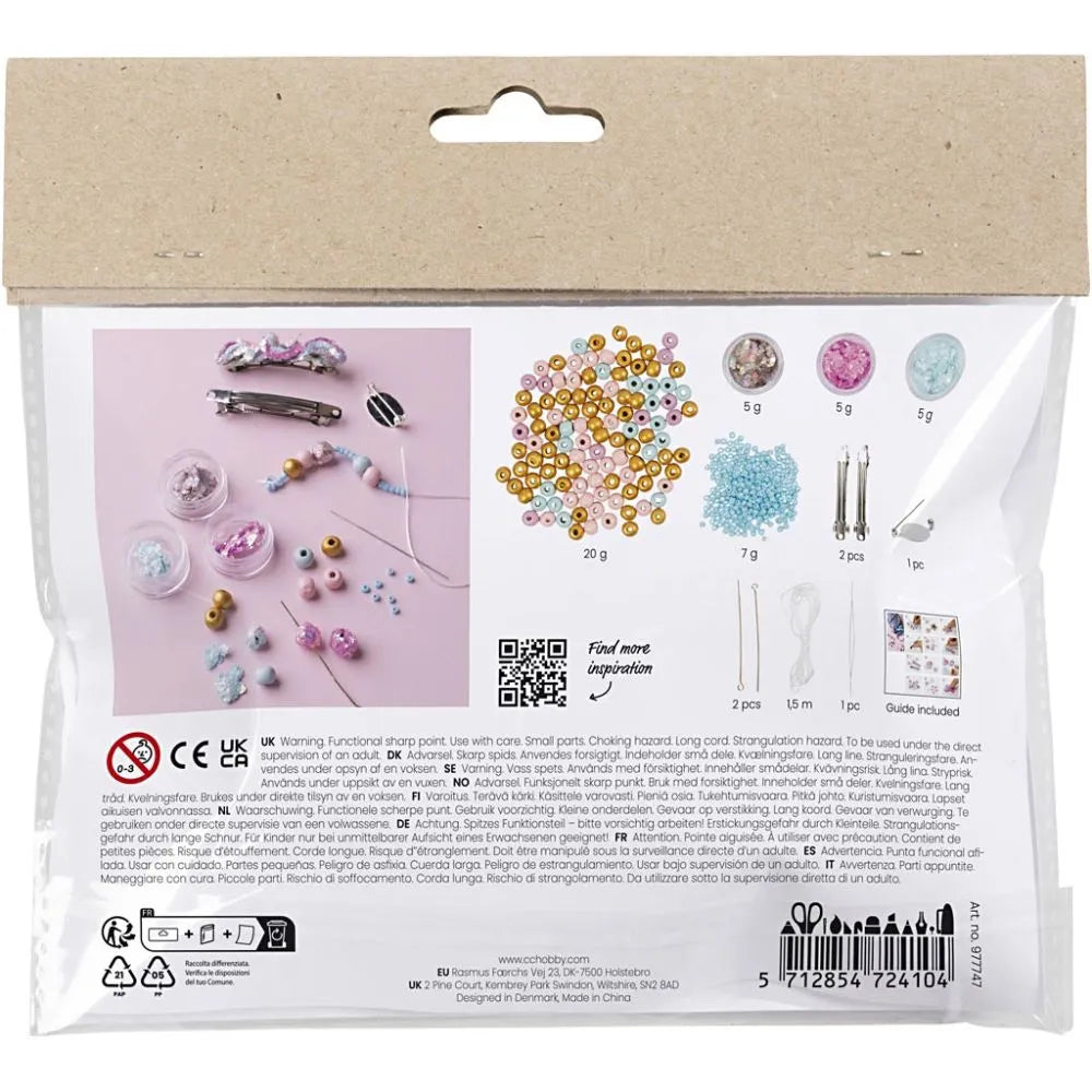 Mini Craft Kit Jewellery - Necklace, Bracelet, Clips & Brooch