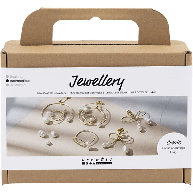 Mini Craft Kit Jewellery - Wire Earrings Gold-Plated