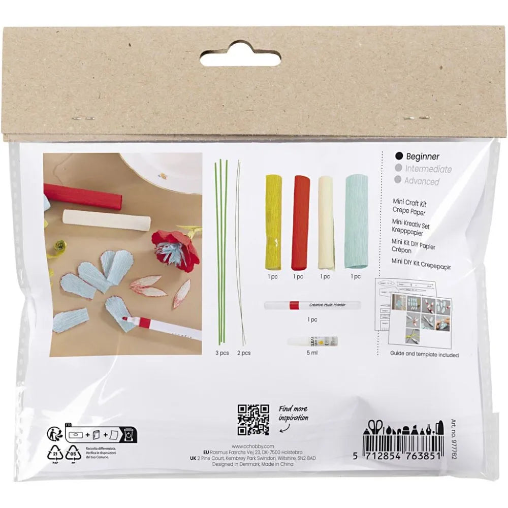 Mini Craft Kit Crepe Paper - Pastel Colours