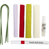 Mini Craft Kit Crepe Paper - Pastel Colour Flowers
