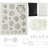 Mini Craft Kit Jewellery - Black & White Roses
