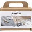 Mini Craft Kit Jewellery - Beige Floral Earrings, Bracelet & Necklace