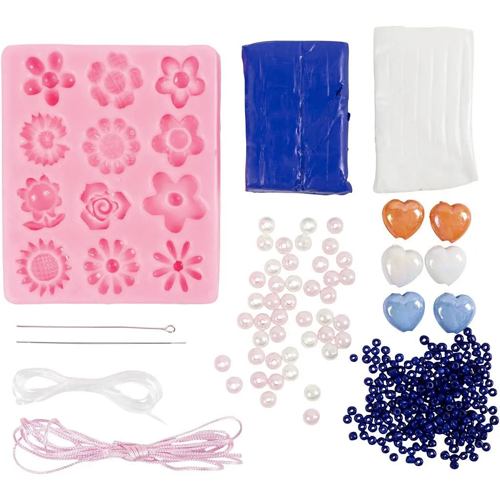 Mini Craft Kit Jewellery - Blue Flowers