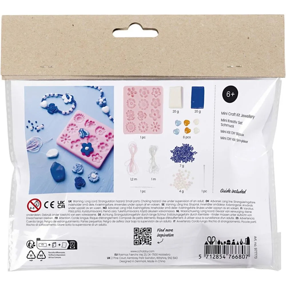 Mini Craft Kit Jewellery - Blue Flowers
