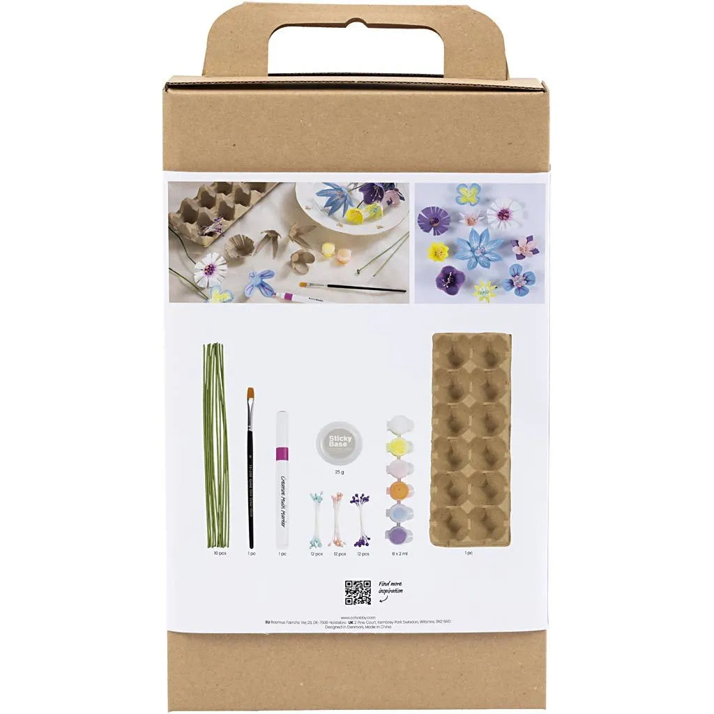 Craft Kit Egg Carton Flowers - Pastel Colours