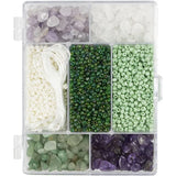 Craft Mix Jewellery - Crystals (Assorted Green Colours)