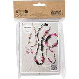 Craft Mix Jewellery - Agates Black & Pink Beads