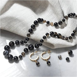 Mini Craft Kit Jeweller - Agate Black Necklace & Earrings