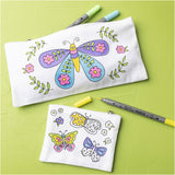 Mini Craft Kit - Textile Colouring Butterflies (Pastel Colours)