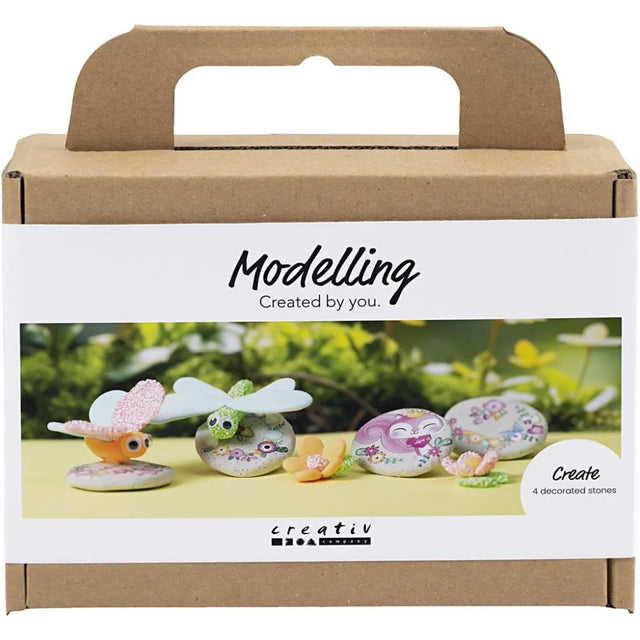 Modelling Clay Insects Mini Craft Kit Clay Modelling - Stone with Insect – Art & Hobby