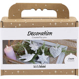 Mini Craft Kit Decoration -  Silver Metal Christmas Ornaments