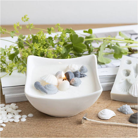 Mini Craft Kit Candle Making - Seashells Grey