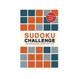 Sudoku Challenge book cover with colored squares and text on a white background