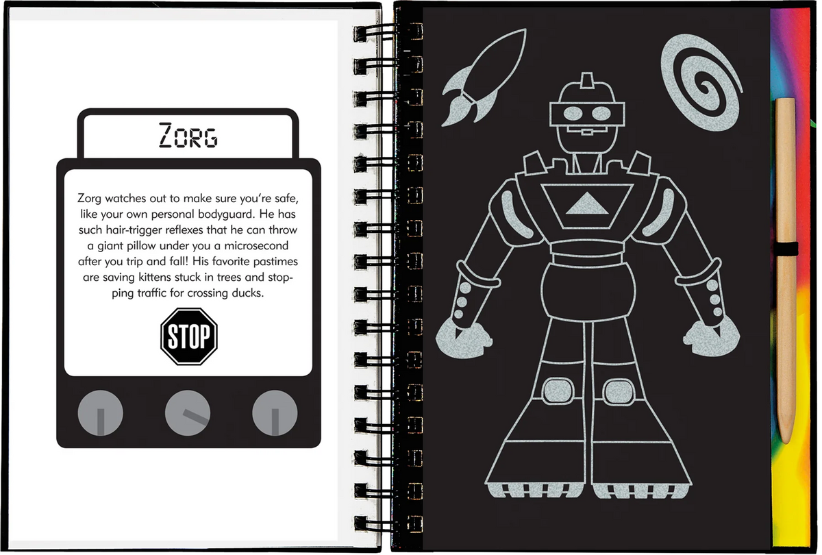 Scratch & Sketch Book - Robots