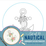 Embroidery Transfers - Nautical (Set of 10)
