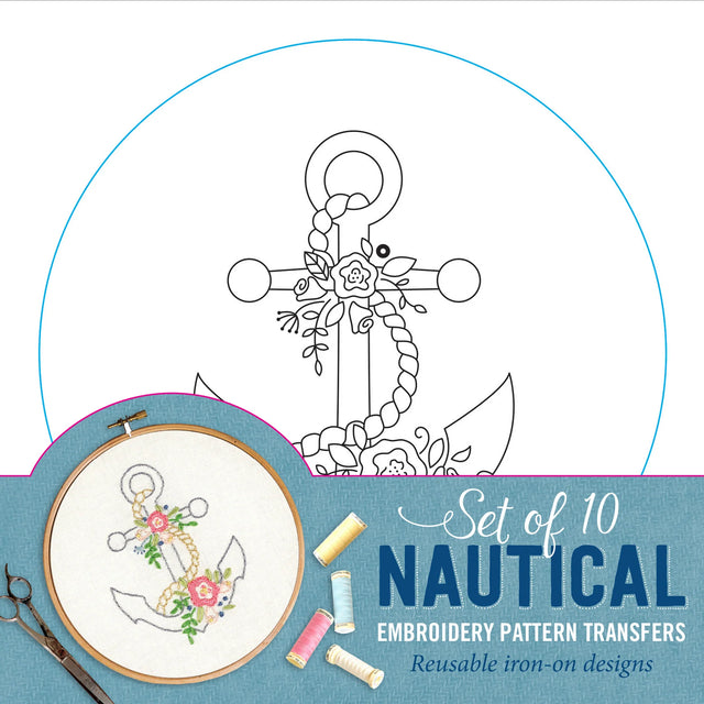 Embroidery Transfers - Nautical (Set of 10)