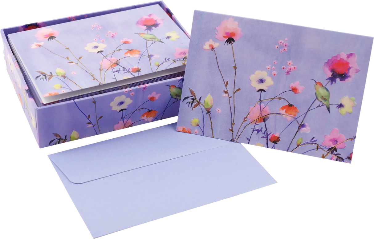 Note Cards Set - Lavender Wildflowers