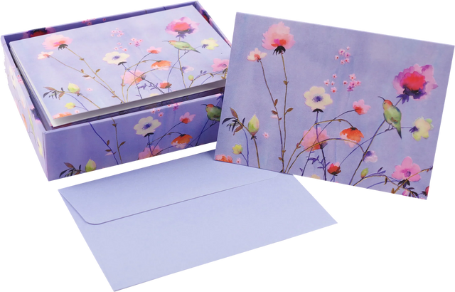 Note Cards Set - Lavender Wildflowers