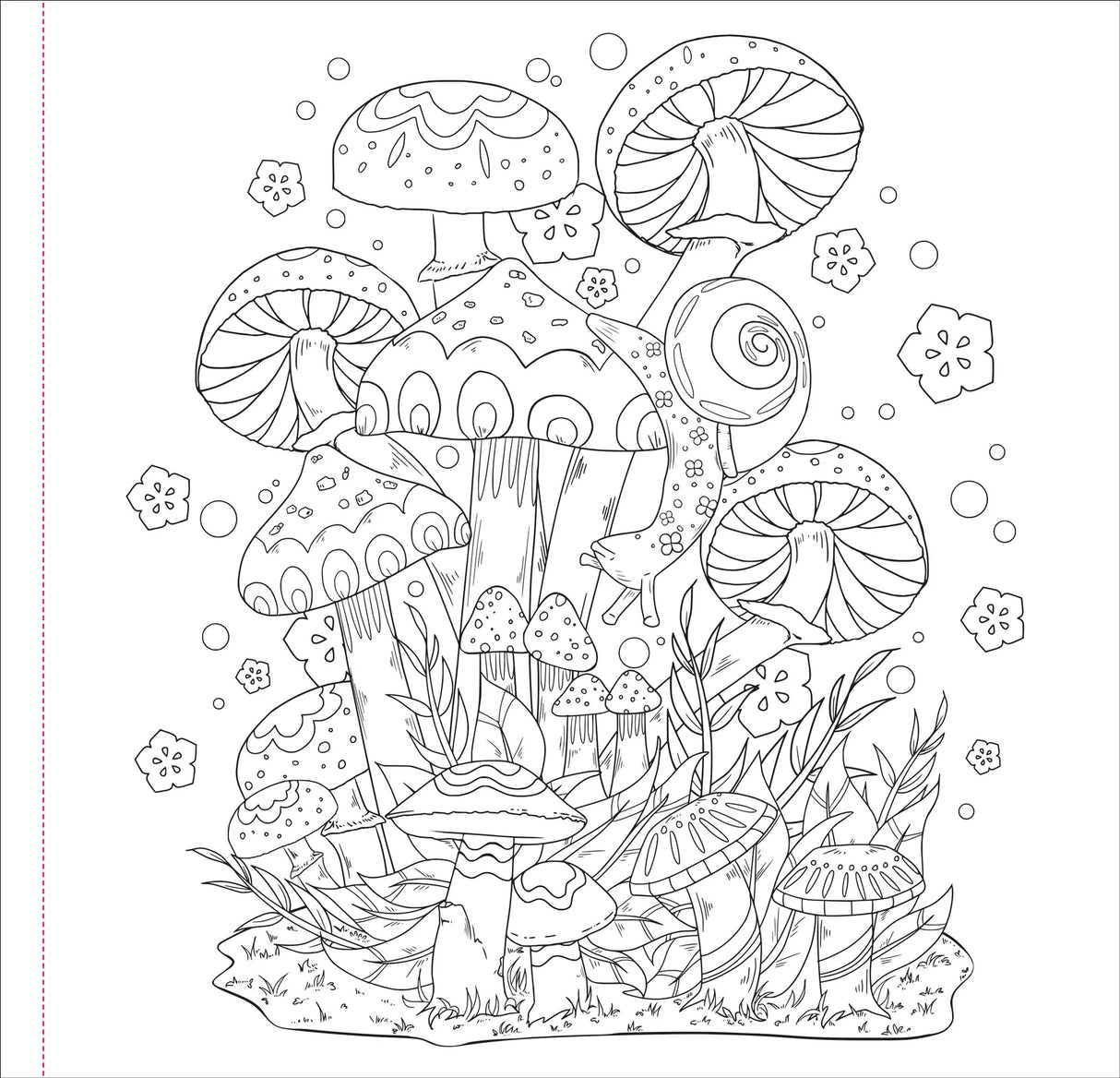 Artist's Colouring Book - Mushrooms