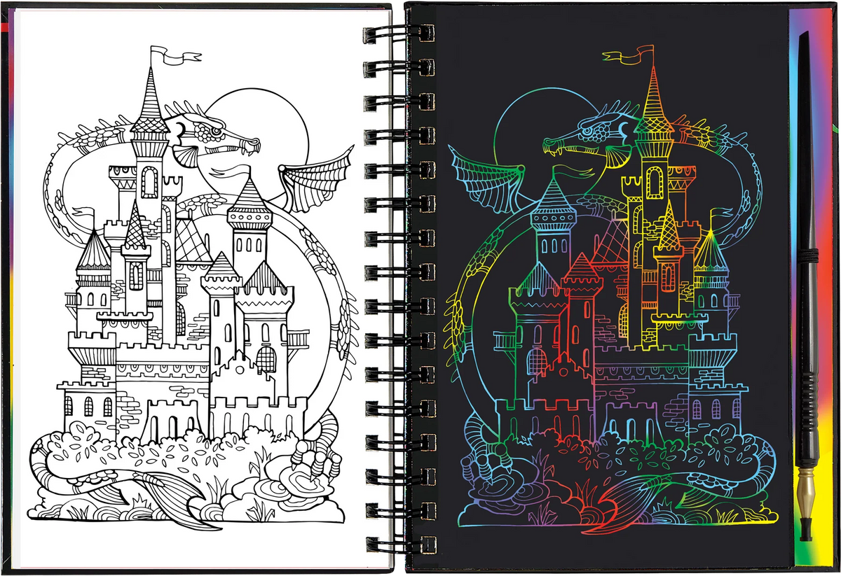 Scratch & Sketch Book - Extreme Dragons