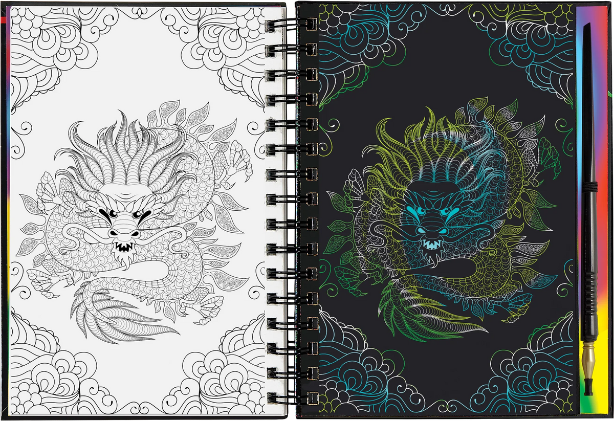 Scratch & Sketch Book - Extreme Dragons