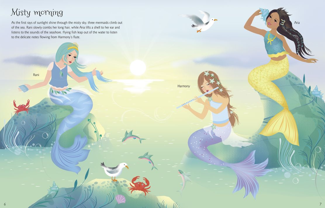 Sticker Dolly Dressing Mermaids Sticker Book Usborne