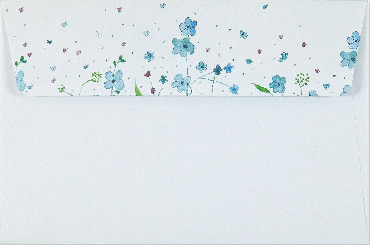 Writing Set - Blue Flowers