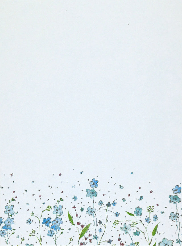 Writing Set - Blue Flowers