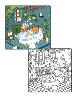 Draw Me! Colour Me! Cute and Cozy Home