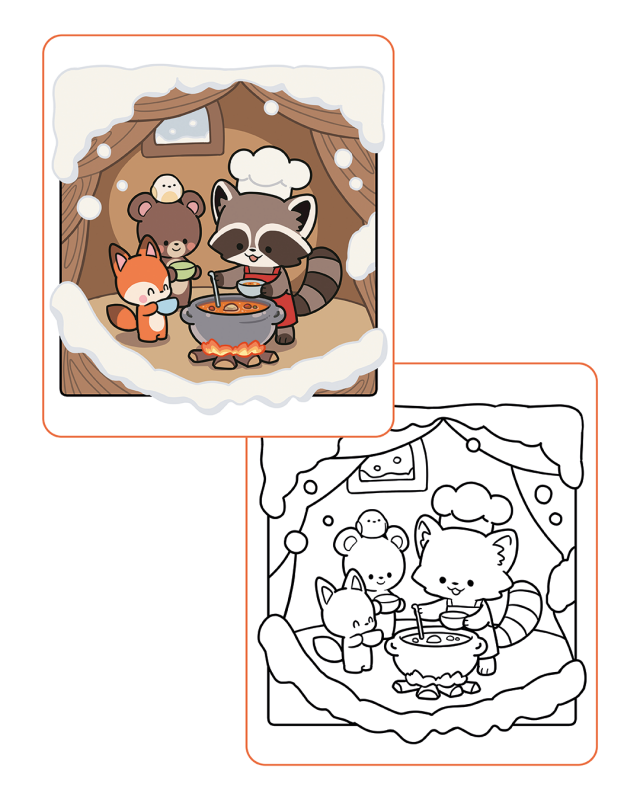 Draw Me! Colour Me! Cute and Cozy Friends Book