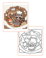 Draw Me! Colour Me! Cute and Cozy Friends Book