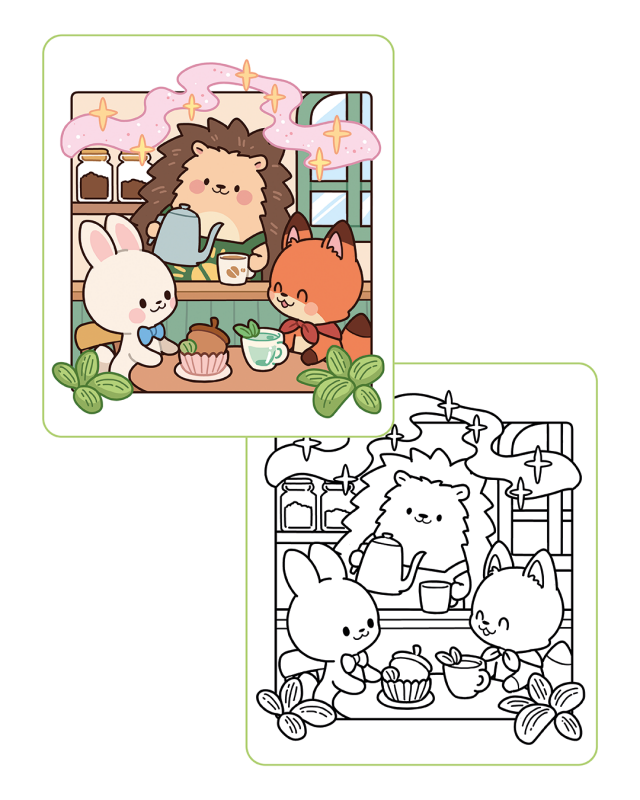 Draw Me! Colour Me! Cute and Cozy Friends Book