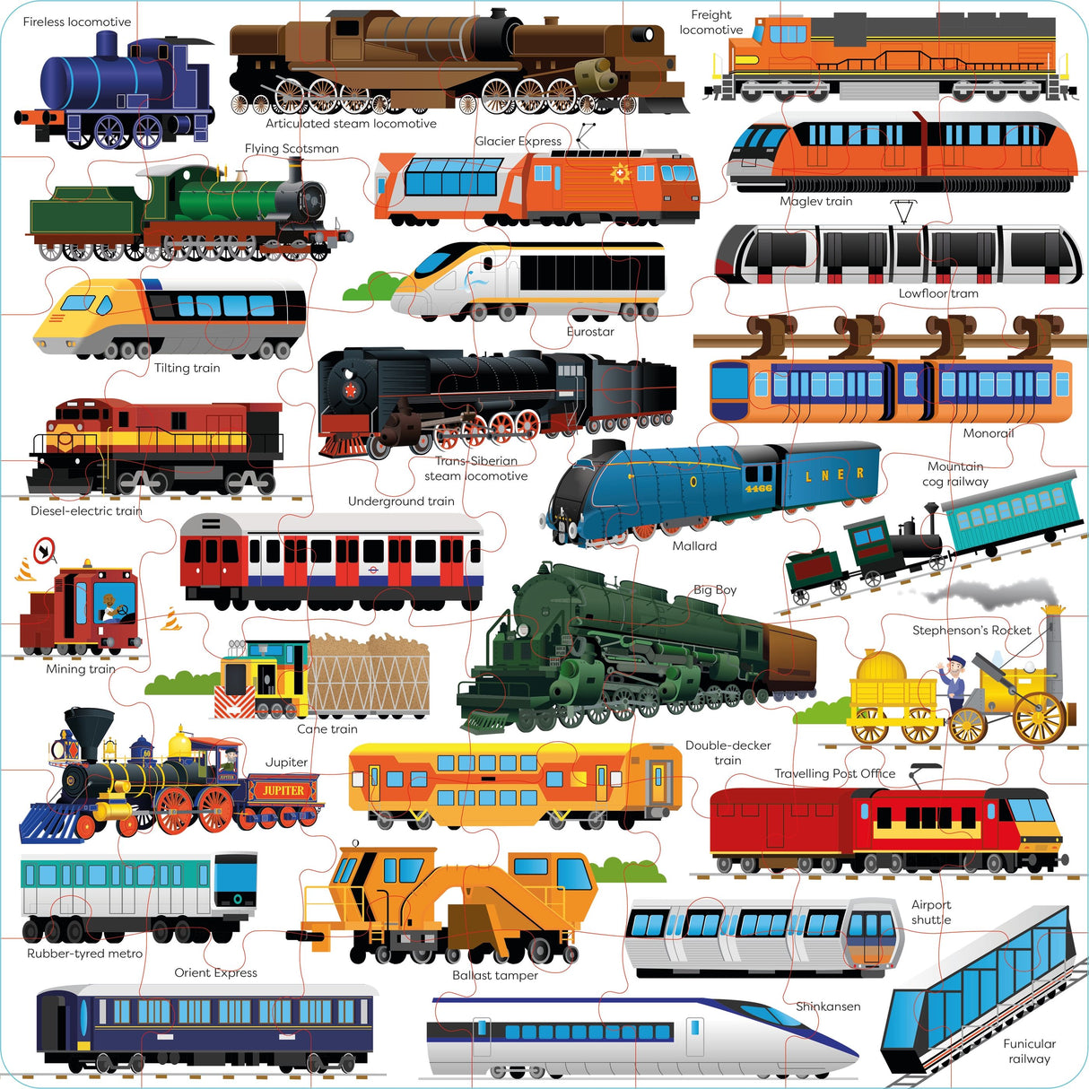 Book & 3 Jigsaws - Trains