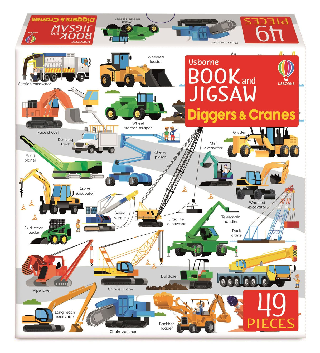 Book & Jigsaw - Diggers & Cranes
