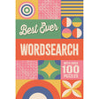 Book cover of 'Best Ever Wordsearch' with colorful geometric patterns on a white background
