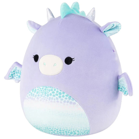 Squishmallow 12 Inch - Drow Purple Dragon with Teal Belly