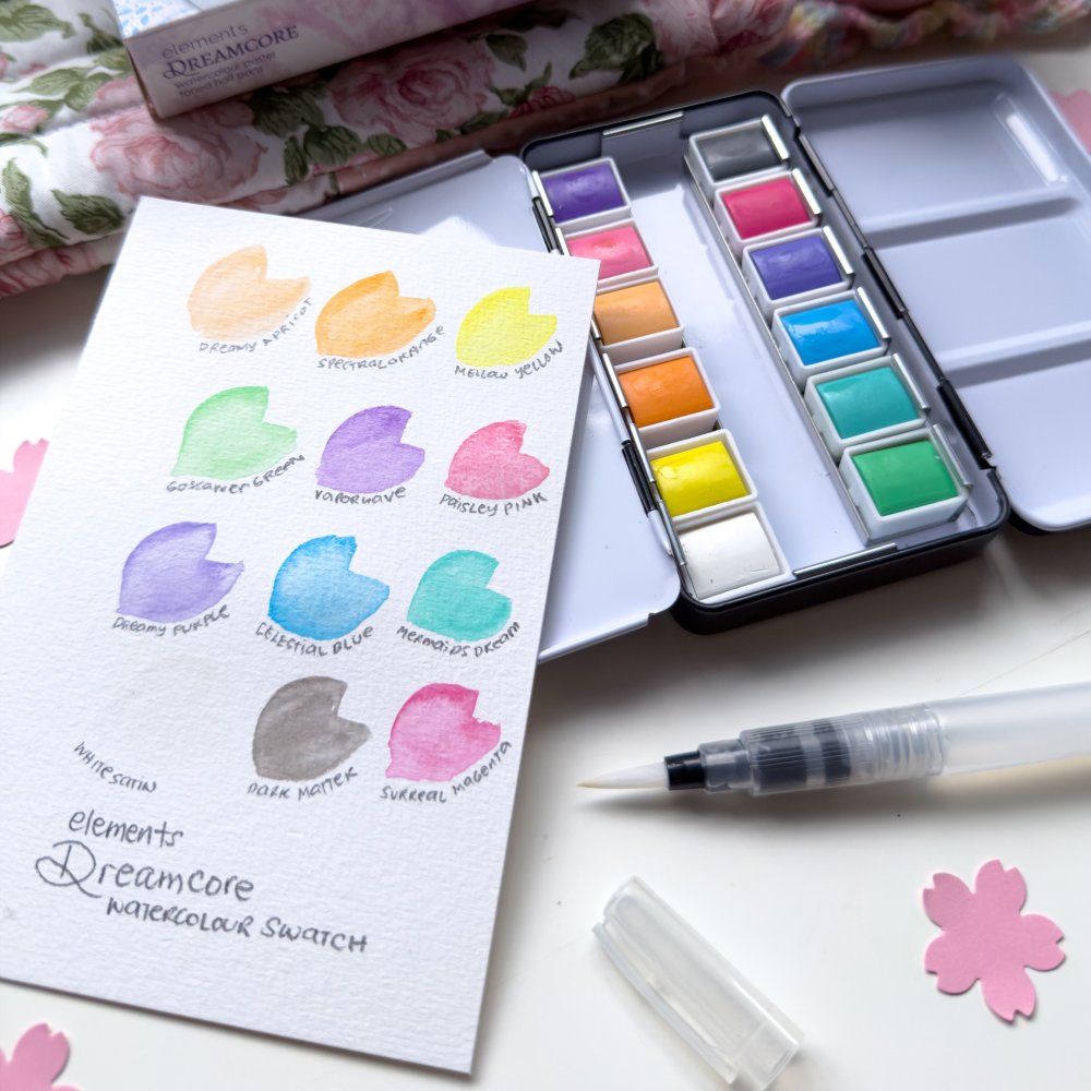 Elements Dreamcore Watercolour Pastel Tones Metal Tin (12 Pieces)