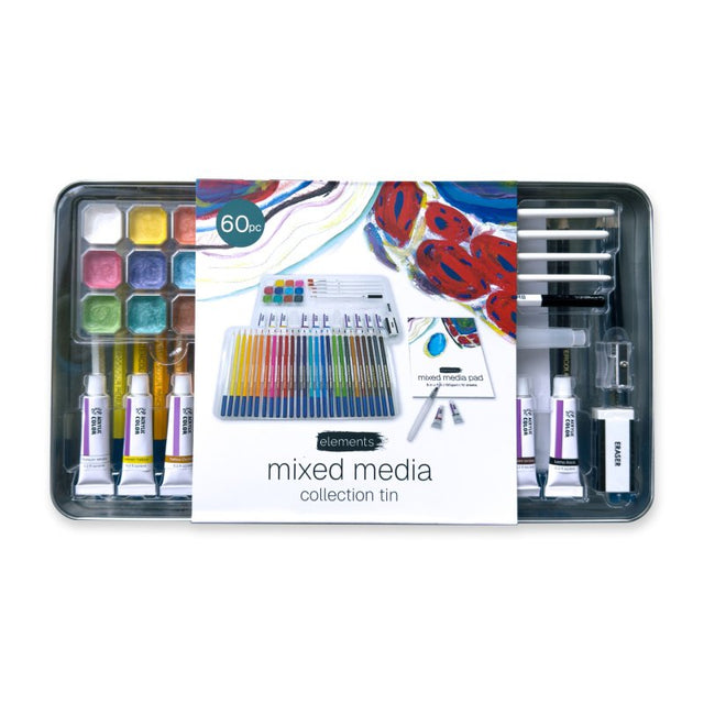 Elements Mixed Media Collection Tin (60 Pieces)