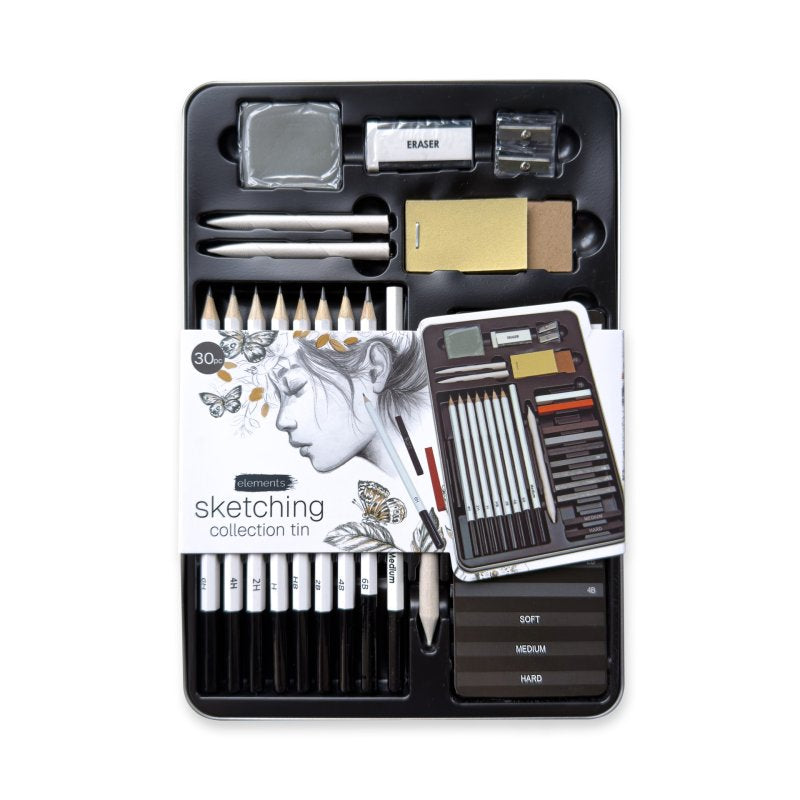 Elements Sketching Collection Tin (30 Pieces)