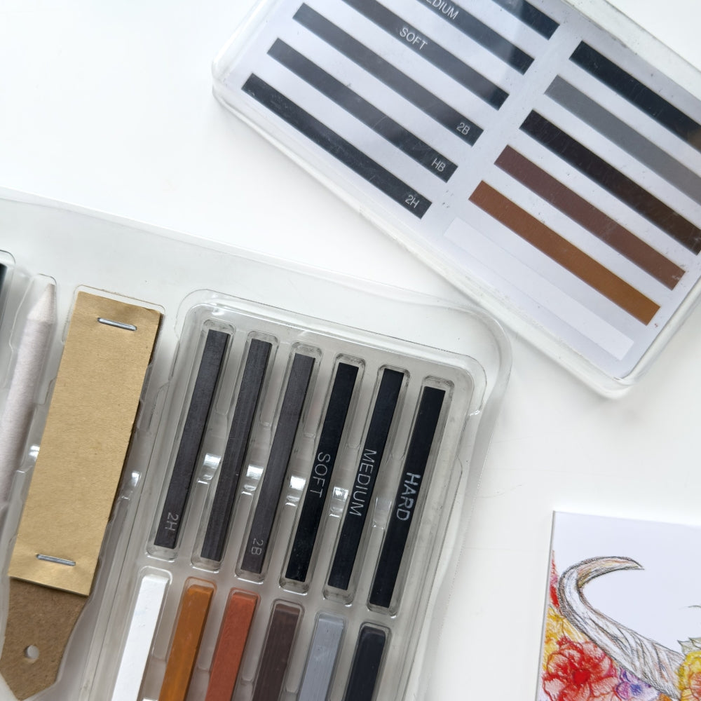 Elements Drawing & Sketching Collection Tin (64 Pieces)