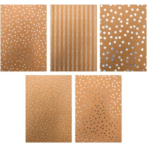 Paper Poetry Kraft Paper Block Dots 270g/m² 20 Sheets Hot Foil