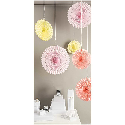 YEY! Let's Party honeycomb paper flowers summer 3 pieces