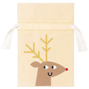Paper Poetry gift bag reindeer small yellow 20x30cm