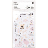 Paper Poetry Sticker Hello Baby Girl 4 sheets