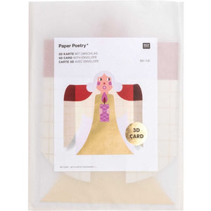 Paper Poetry 3D card angel red-gold B6